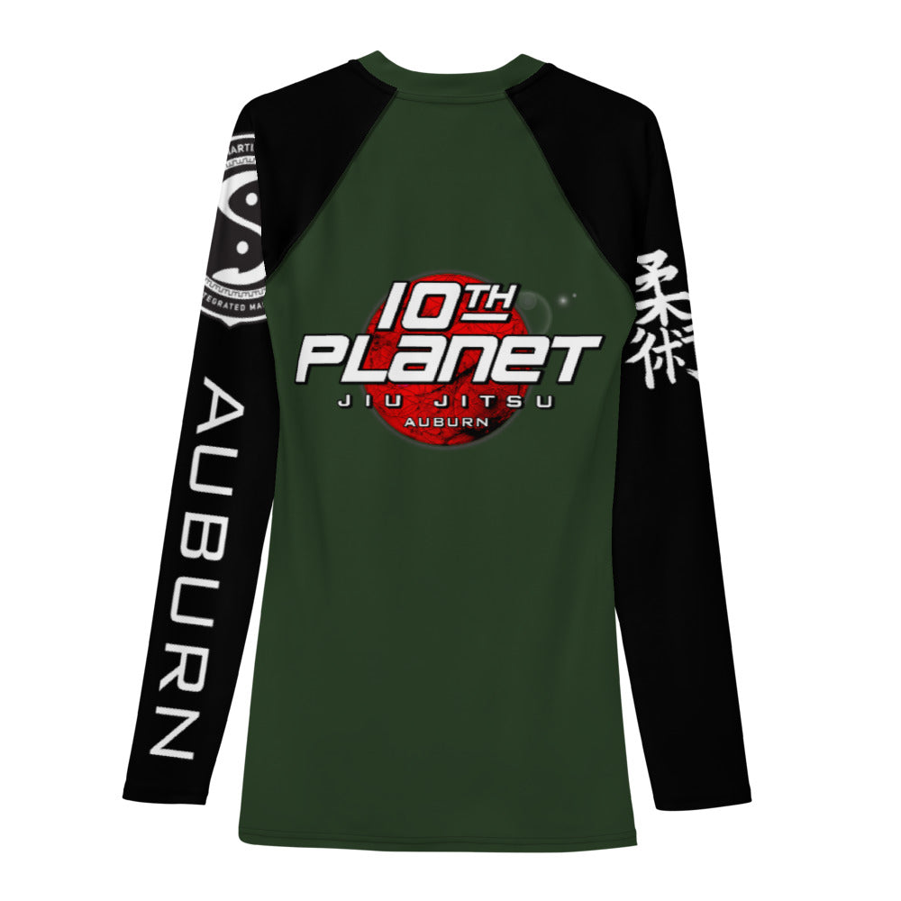 Green Auburn Adult Sizes Rash Guard