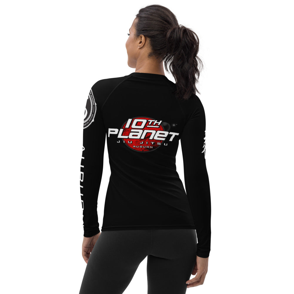 10th Planet Auburn Black/Moon Women's Rash Guard