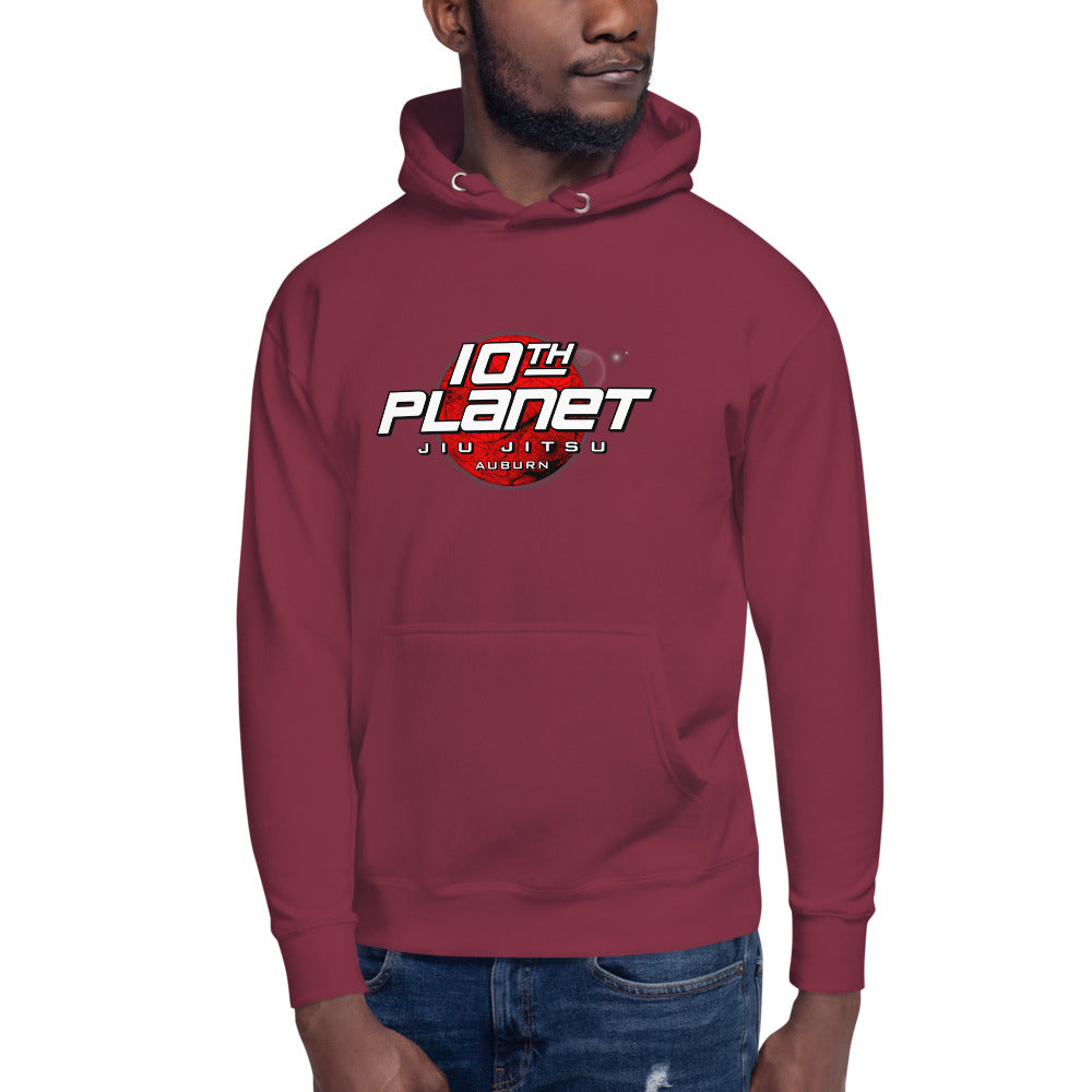10th Planet Auburn Unisex Hoodie (black, red, white)