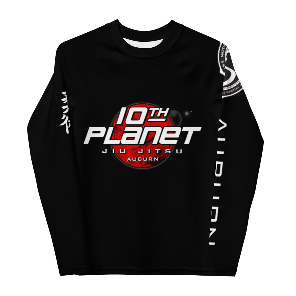 10th Planet Auburn Black/Moon Youth Rash Guard